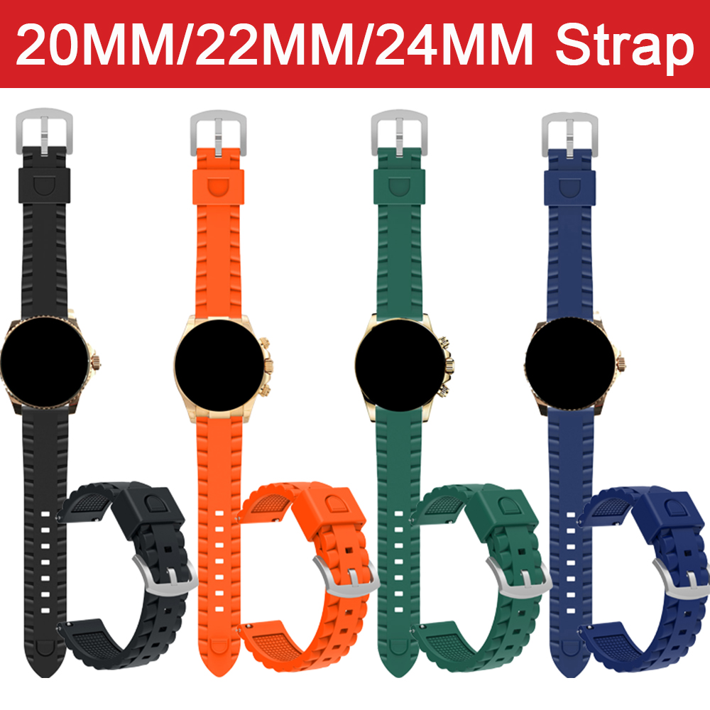 Silicone Watch Band 22Mm - Мягкий силиконовый ремешок для 20 мм,