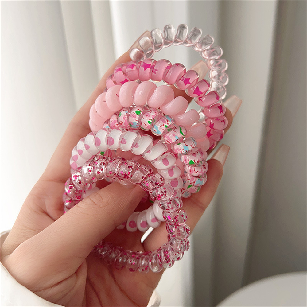 Silicone Band Women - Набор из 6 милых разноцветных спиральных