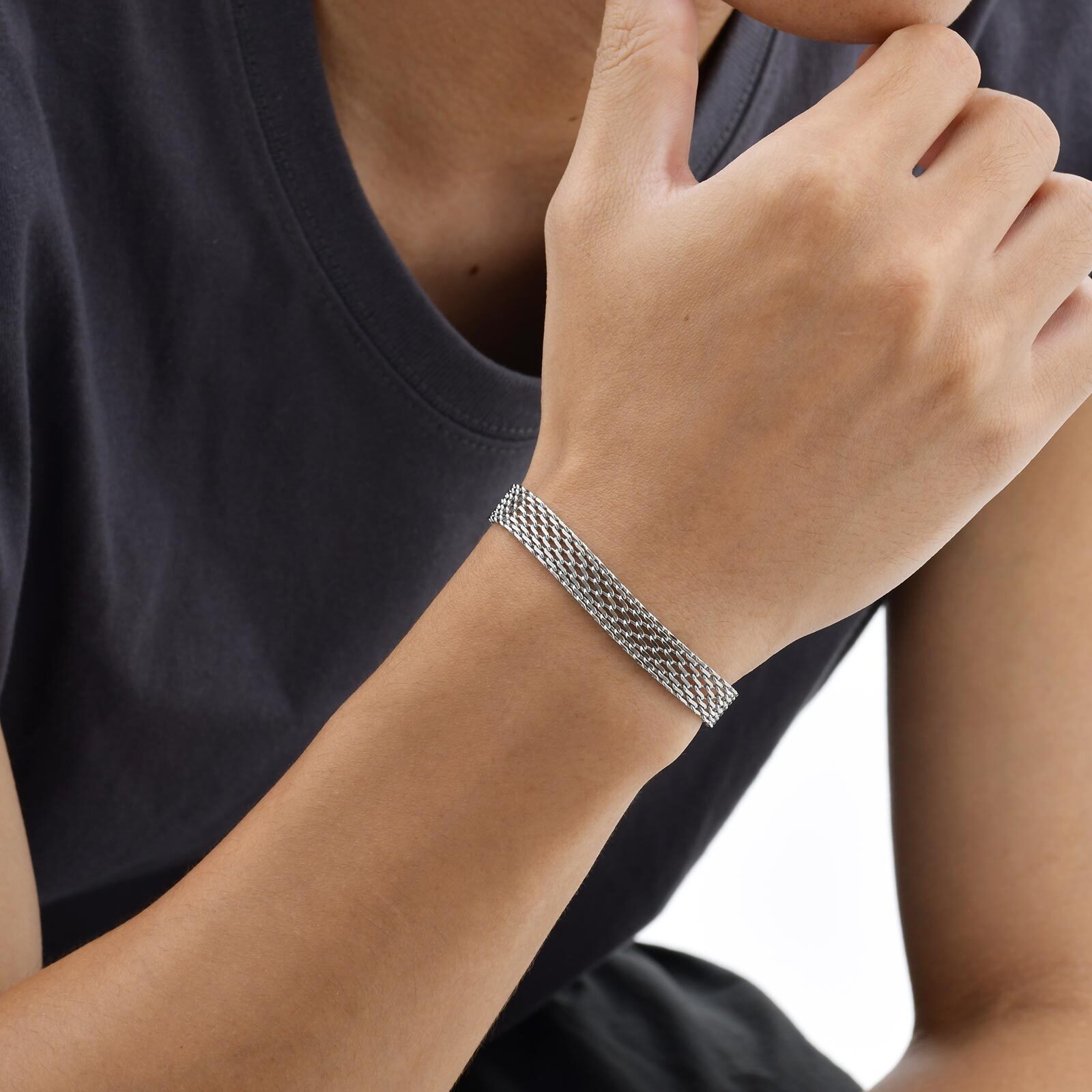 Браслет-цепочка с сетчатым рем – обзор и цена Mesh Strap Metal