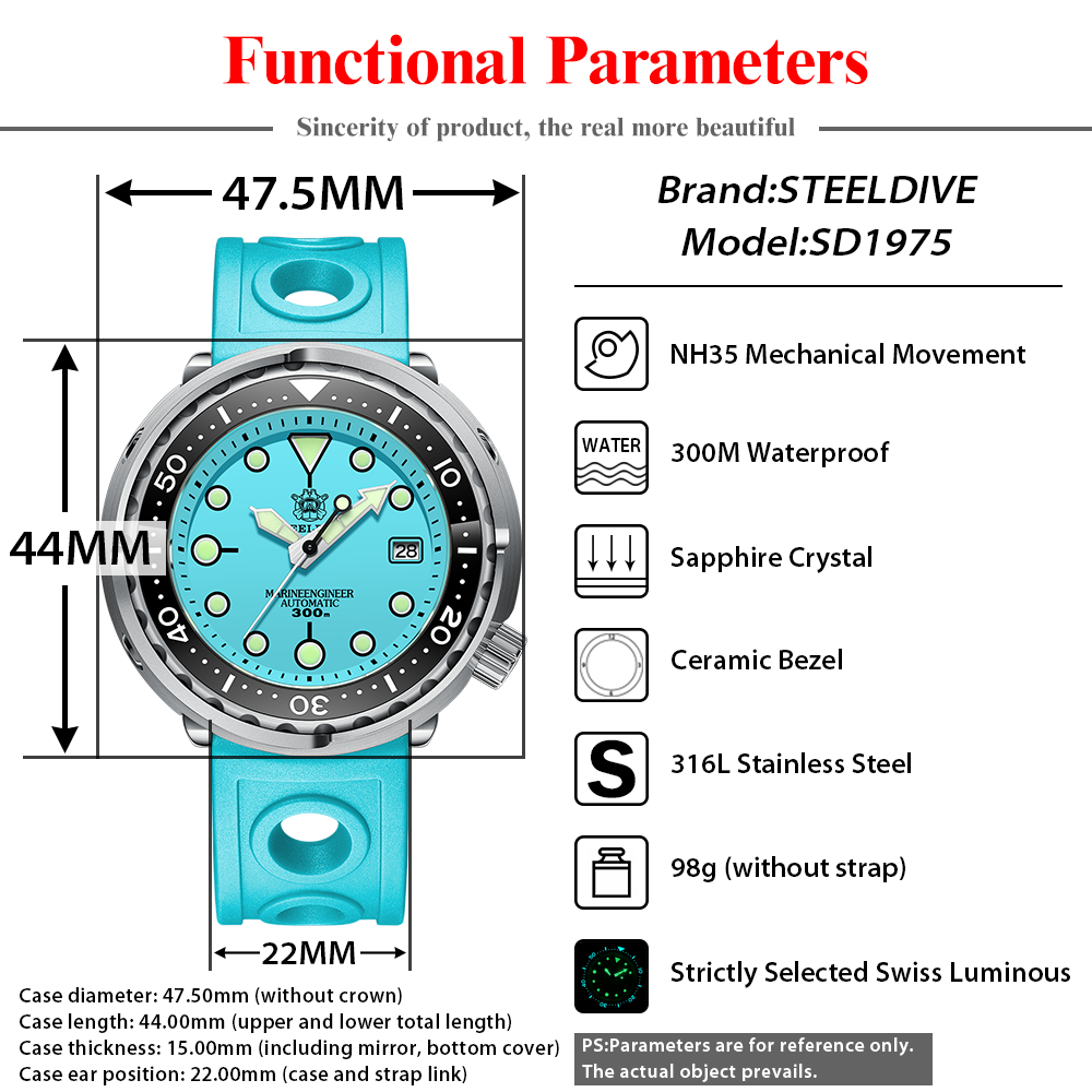 STEELDIVE SD1975 Мужские автом – обзор и цена Citizen Watch Tsuyosa