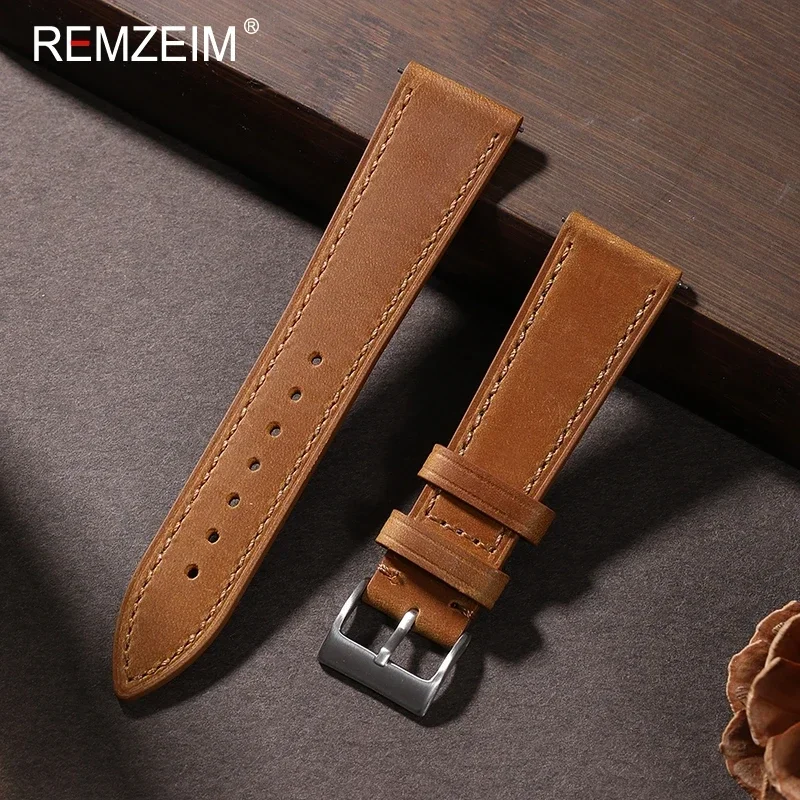Ремешок из кожи Крейзи Хорс, б – обзор и цена Leather Strap Quick Release