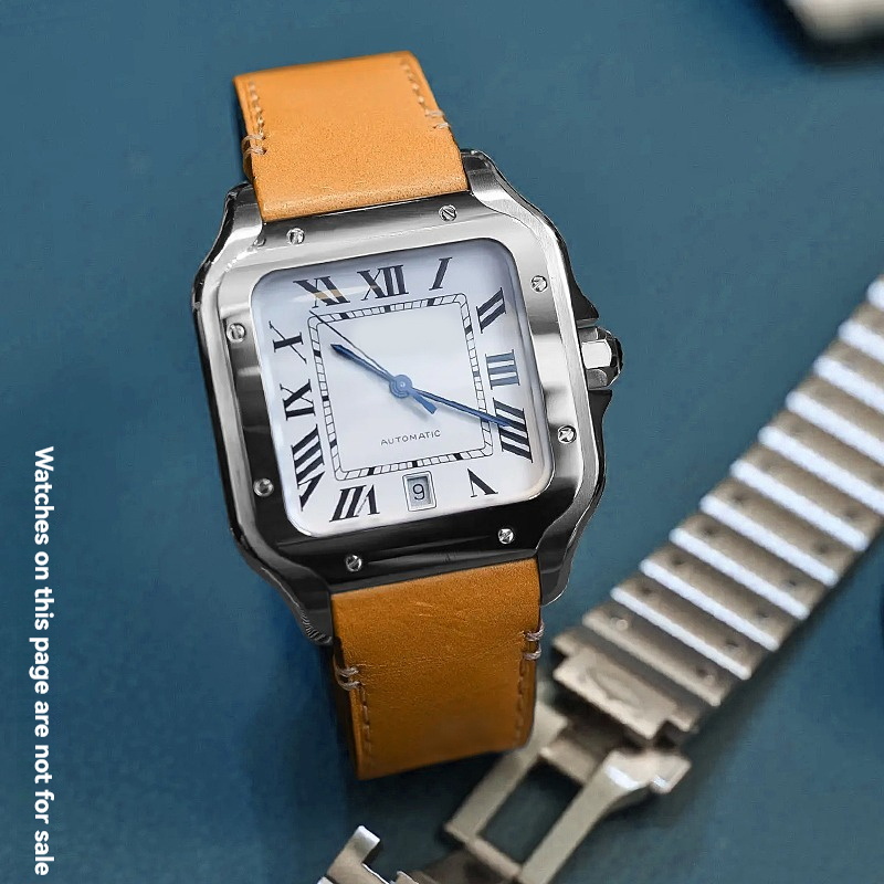 Кожаный ремешок для часов 19 м – обзор и цена Cartier Watch Santos