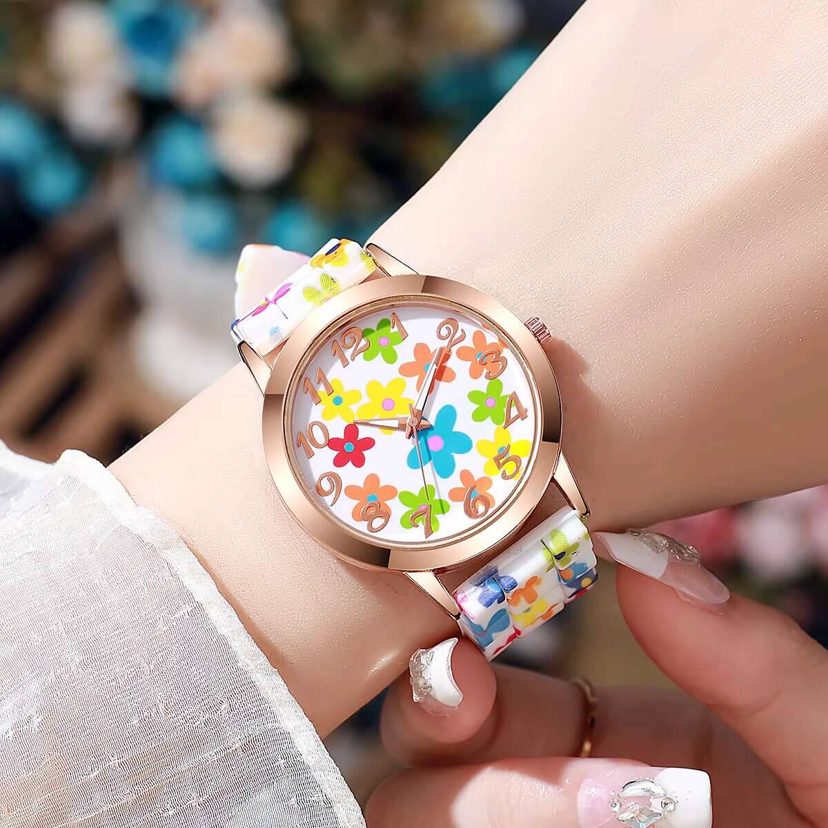 2 шт. модные женские часы с цв – обзор и цена Silicone Band Women