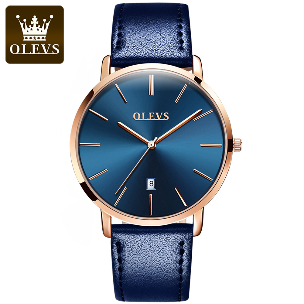 Оригинальные кварцевые часы OL – обзор и цена Leather Watch Band Men